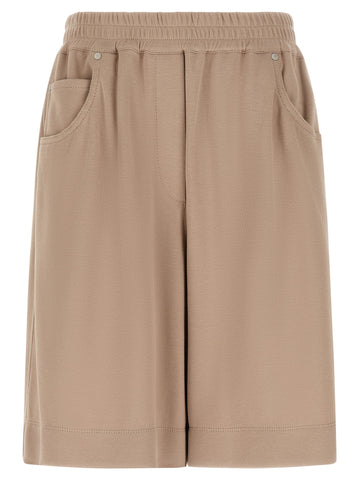 Brown Cotton Bermuda Shorts