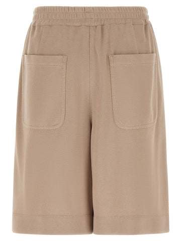 Brown Cotton Bermuda Shorts