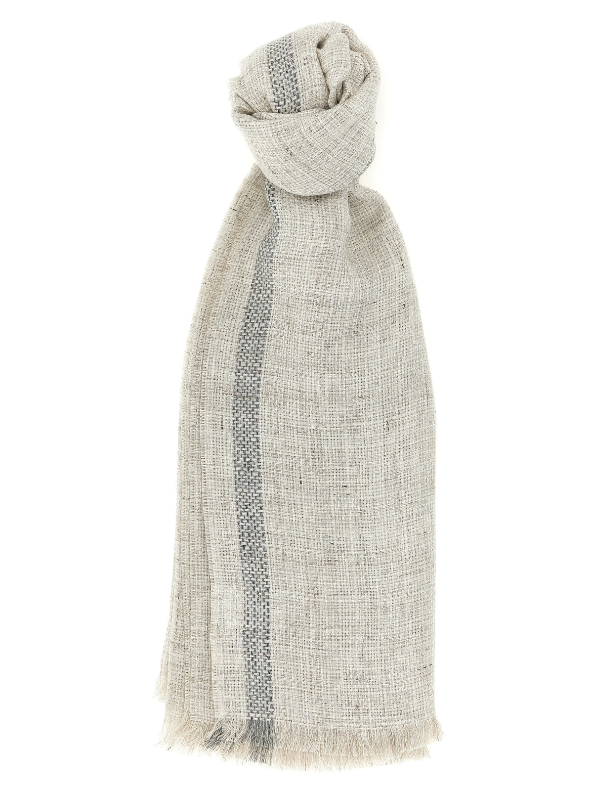 Gray Linen Scarf