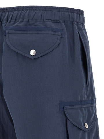 Blue Linen Bermuda Shorts