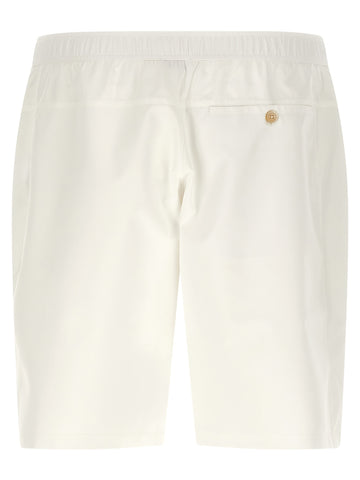 White Polyester Bermuda Shorts