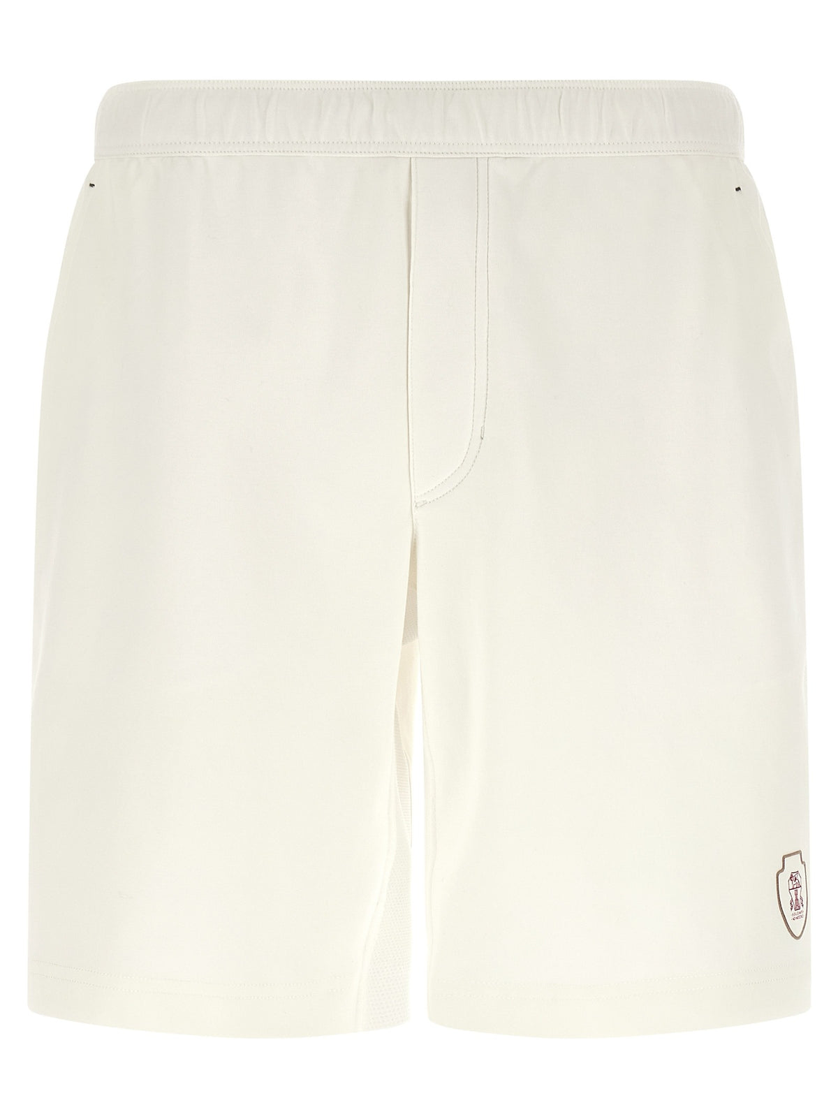 White Cotton Bermuda Shorts
