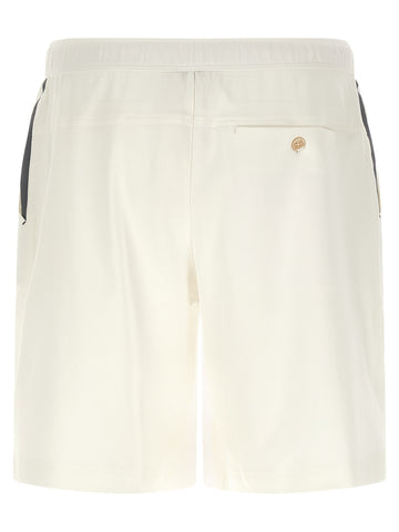 White Cotton Bermuda Shorts