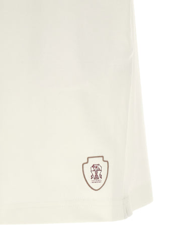 White Cotton Bermuda Shorts