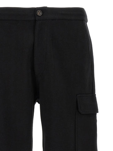 Black Cotton Bermuda Shorts