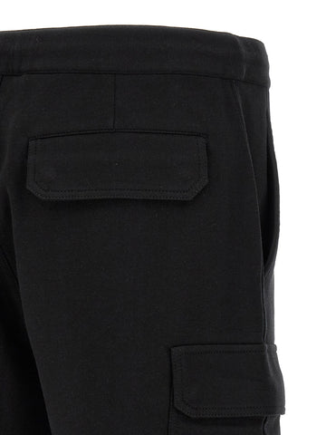 Black Cotton Bermuda Shorts