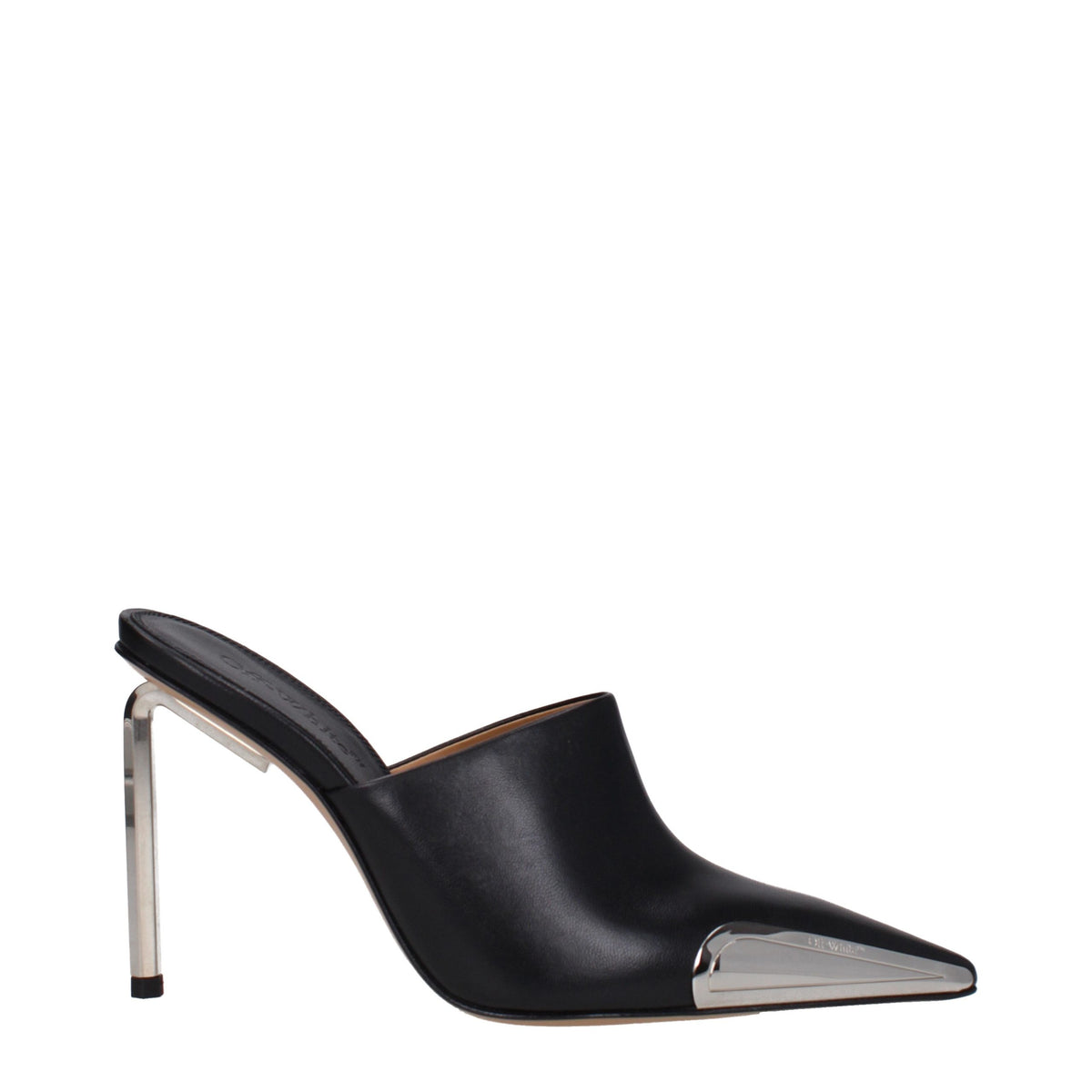 Black Leather High Heel Pumps