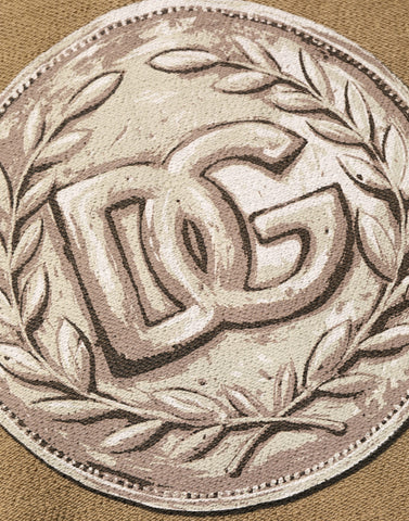 Brown Cotton Logo Coin Hooded Pullover Sweater
