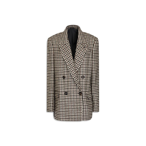 Brown Alpaca Leather Blazer