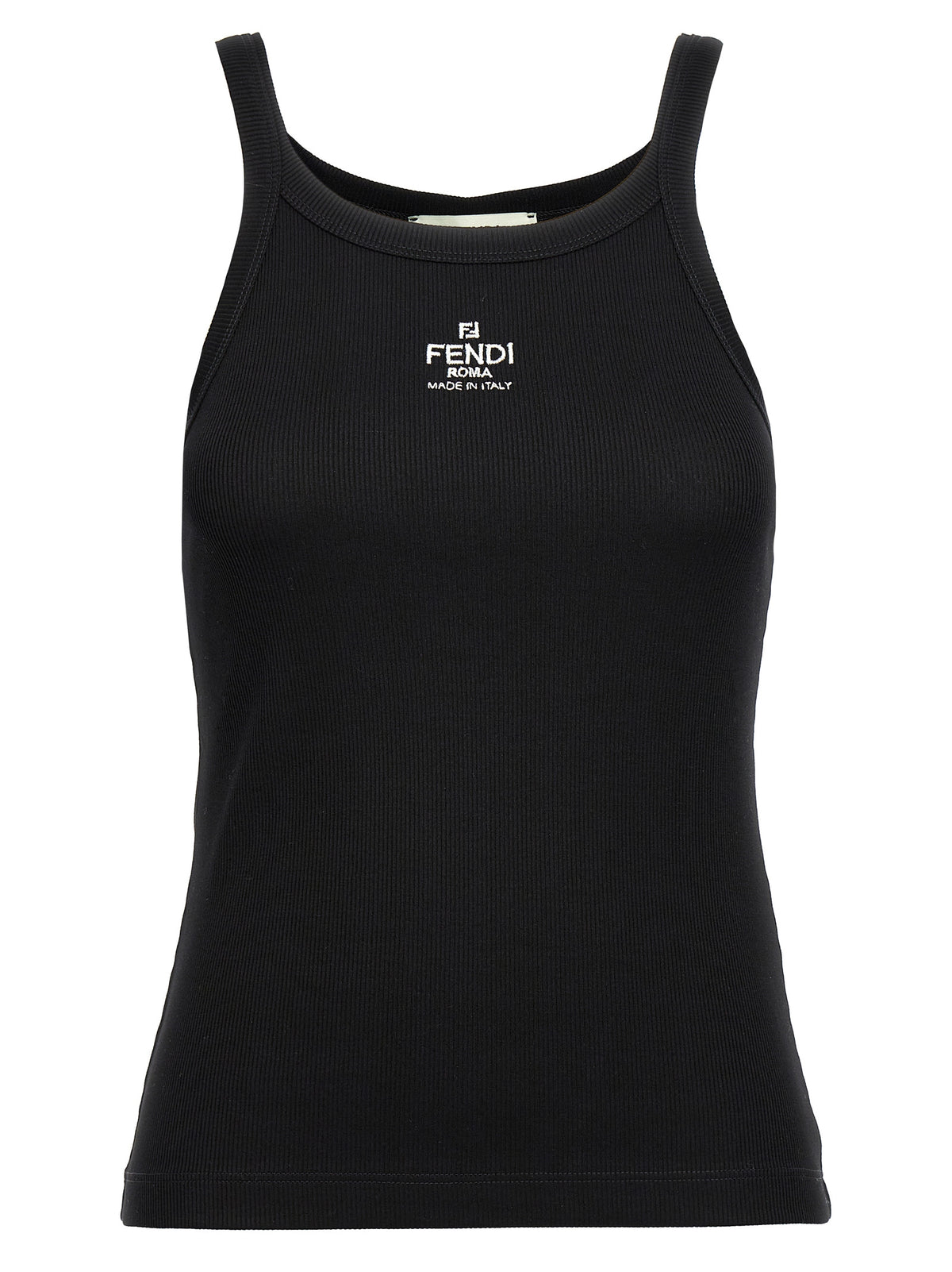 Black Cotton Sleeveles T-Shirt
