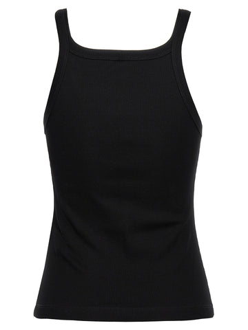 Black Cotton Sleeveles T-Shirt