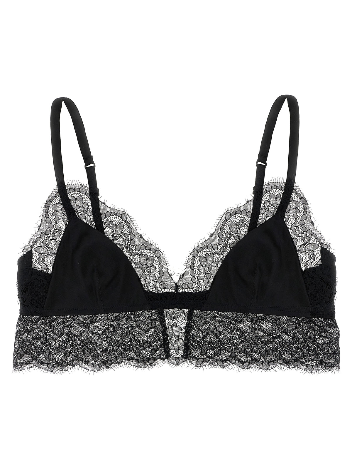 Black Silk Bra