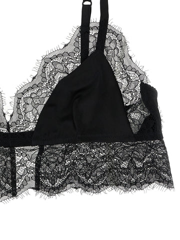 Black Silk Bra