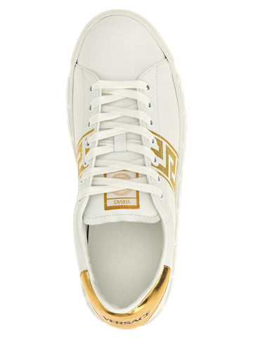 Gold Polyamide Low Top Sneakers
