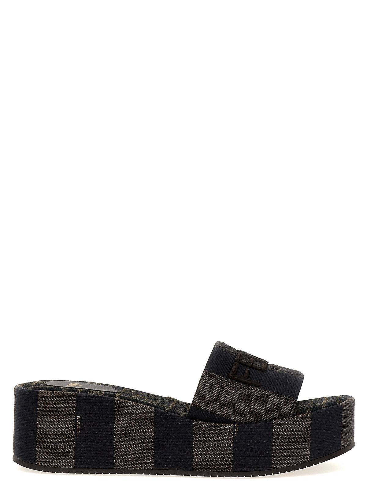 Brown Cotton Slides