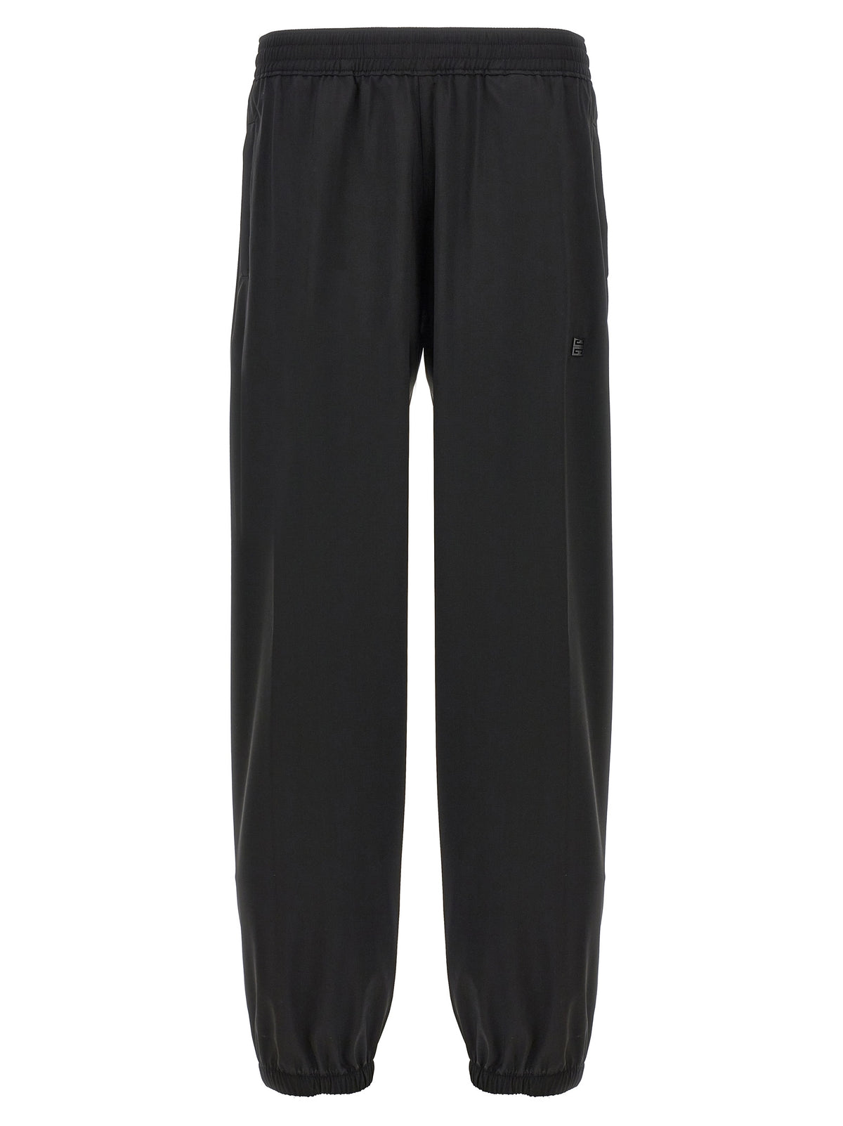 Black Virgin Wool Casual Pants