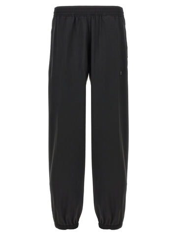 Black Virgin Wool Casual Pants