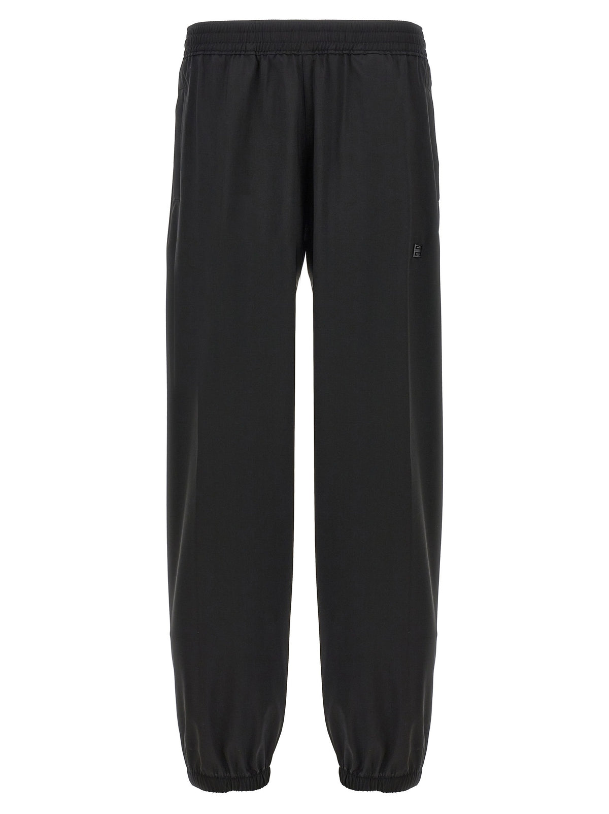 Black Virgin Wool Casual Pants