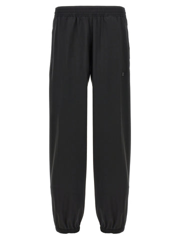 Black Virgin Wool Casual Pants
