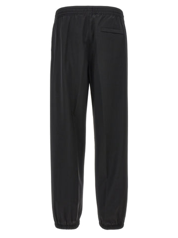 Black Virgin Wool Casual Pants