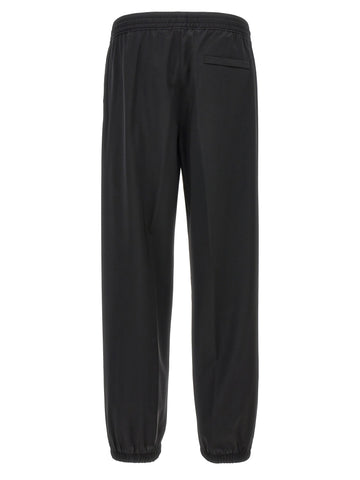 Black Virgin Wool Casual Pants