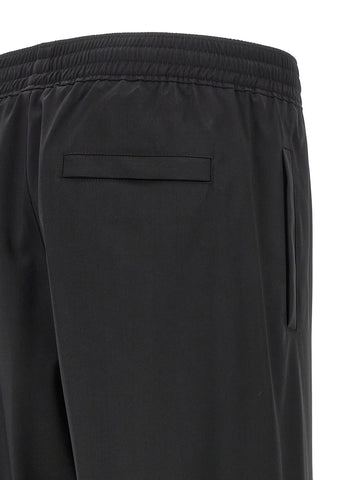 Black Virgin Wool Casual Pants