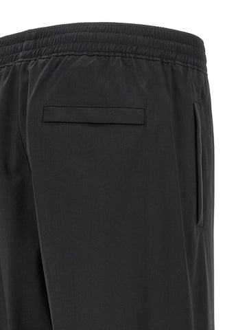 Black Virgin Wool Casual Pants