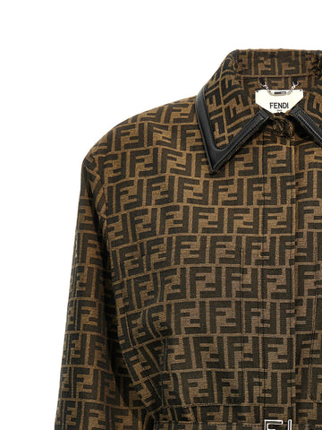 Brown Polyester Leather Jacket