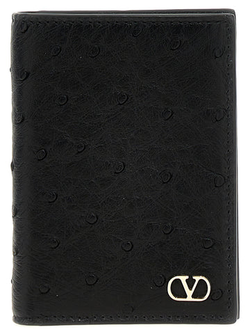 Black Ostrich Skin Cardholder