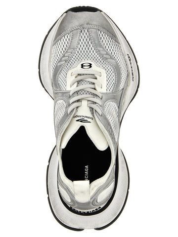 Gray Polyester Athletic Sneakers