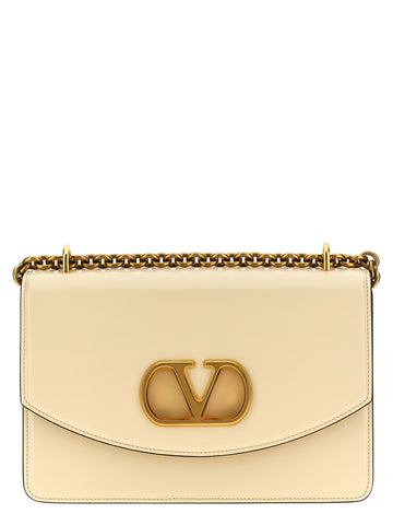 White Calfskin Shoulder Bag
