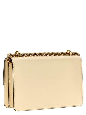 White Calfskin Shoulder Bag