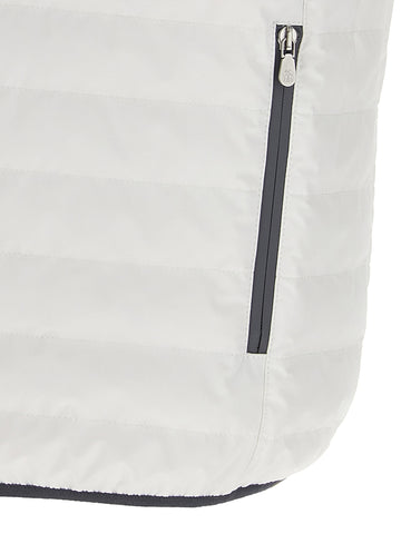 White Polyamide Sleeveless Jacket