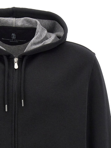 Black Cotton Sweatshirt