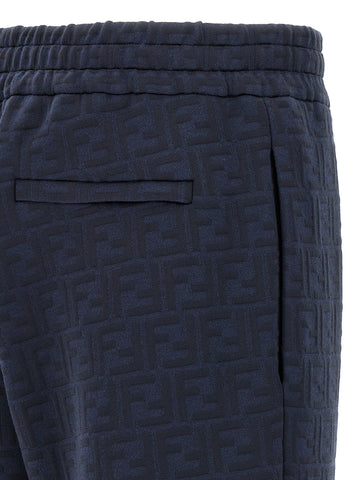 Blue Polyester Joggers (Workout Pants)