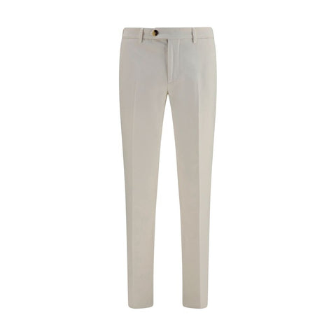 White Cotton Casual Pants