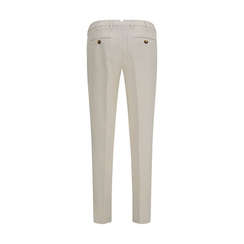 White Cotton Casual Pants