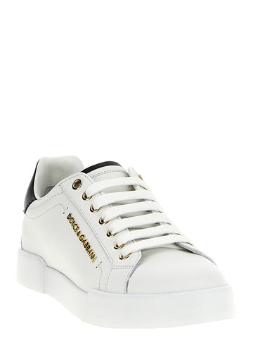 Bicolor Calfskin Low Top Sneakers