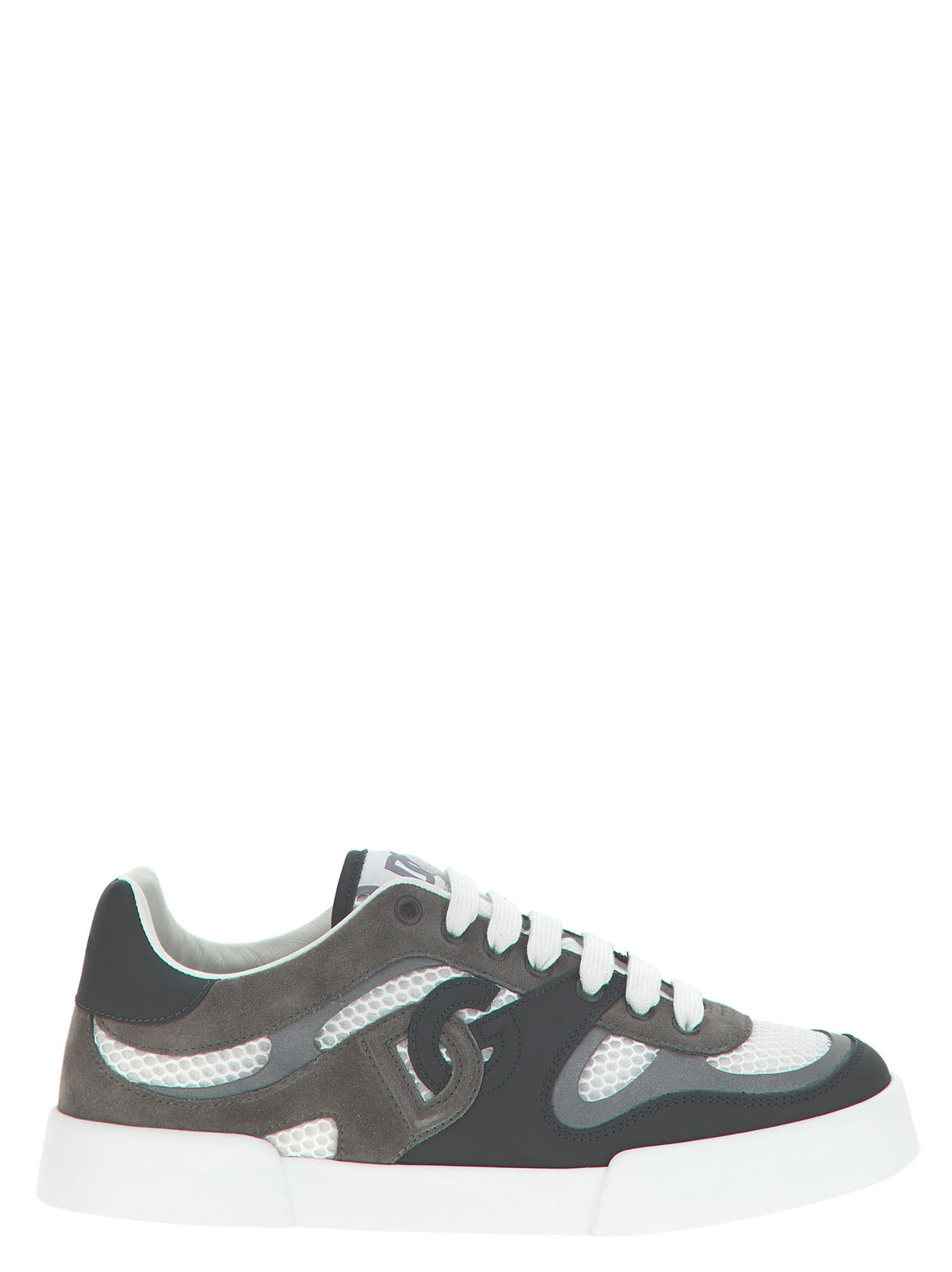 Gray Calfskin Athletic Sneakers