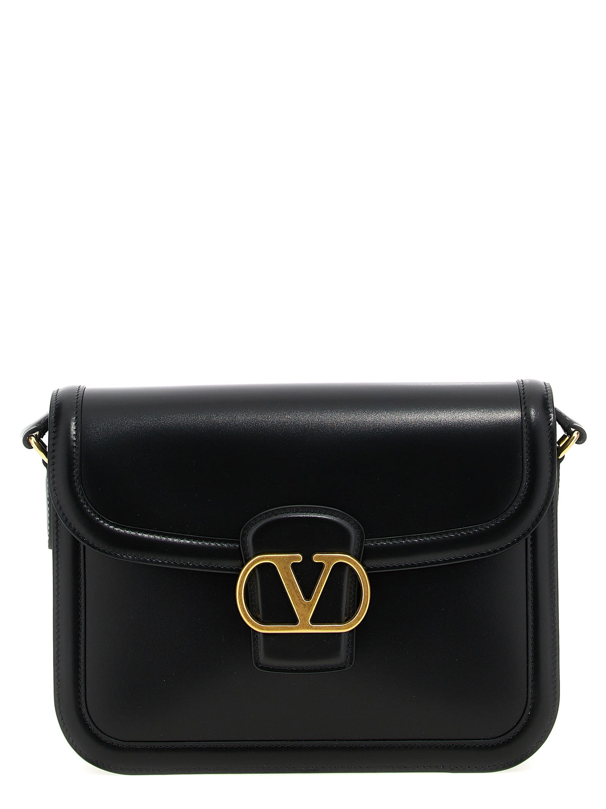 Black Calfskin Shoulder Bag