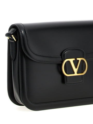 Black Calfskin Shoulder Bag