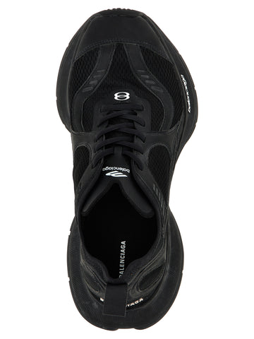 Black Polyester Athletic Sneakers