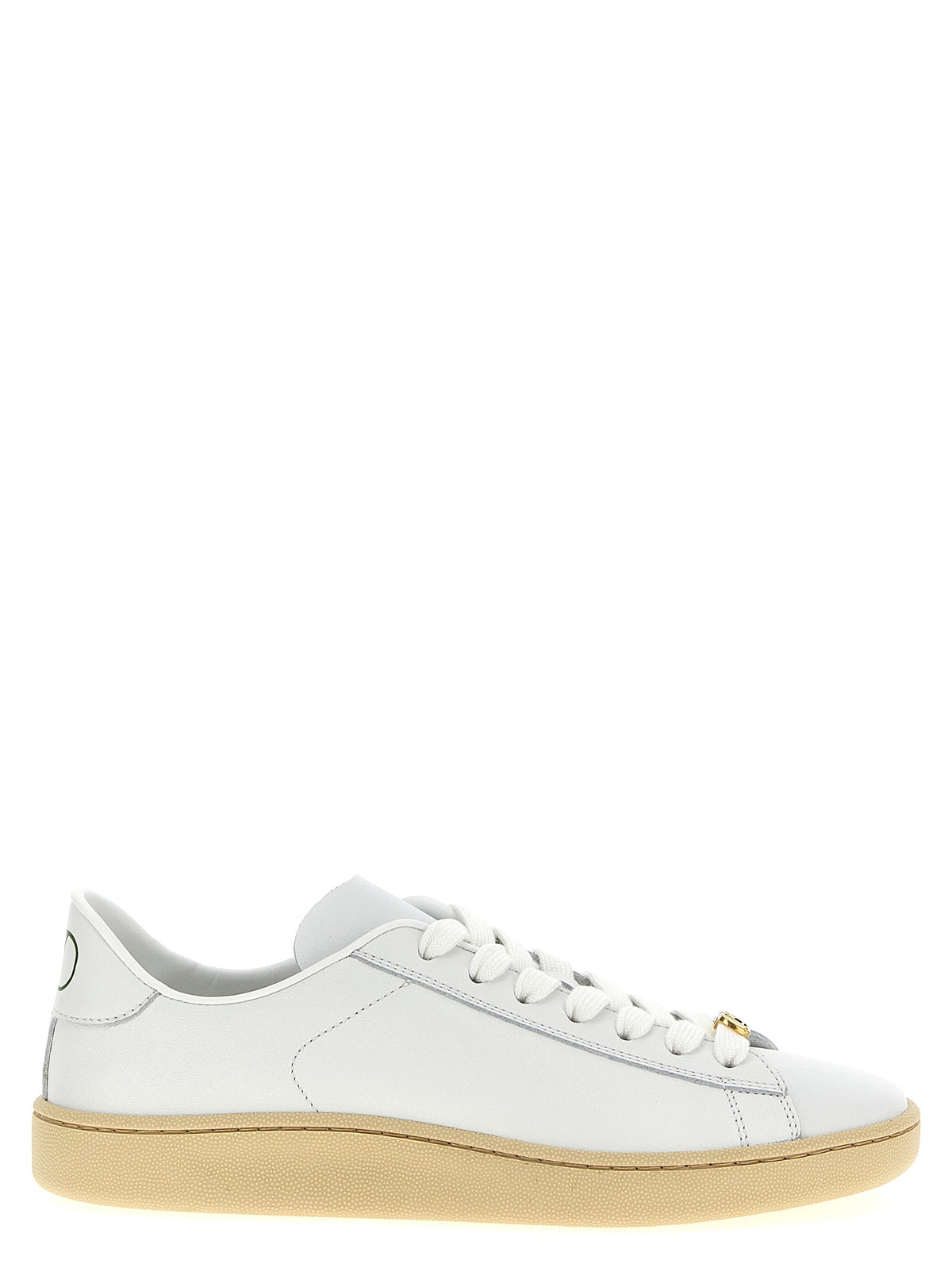 White Calfskin Low Top Sneakers