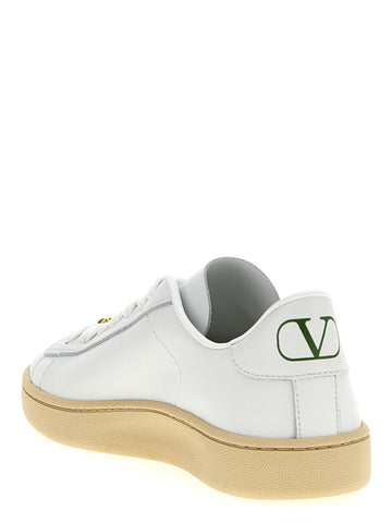 White Calfskin Low Top Sneakers