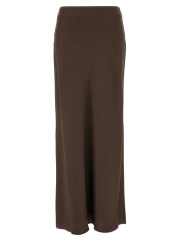 Brown Acetate Mini Skirt