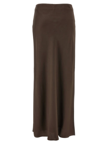 Brown Acetate Mini Skirt