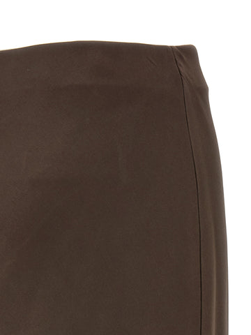 Brown Acetate Mini Skirt