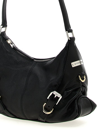 Black Lamb Leather Shoulder Bag
