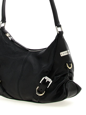 Black Lamb Leather Shoulder Bag