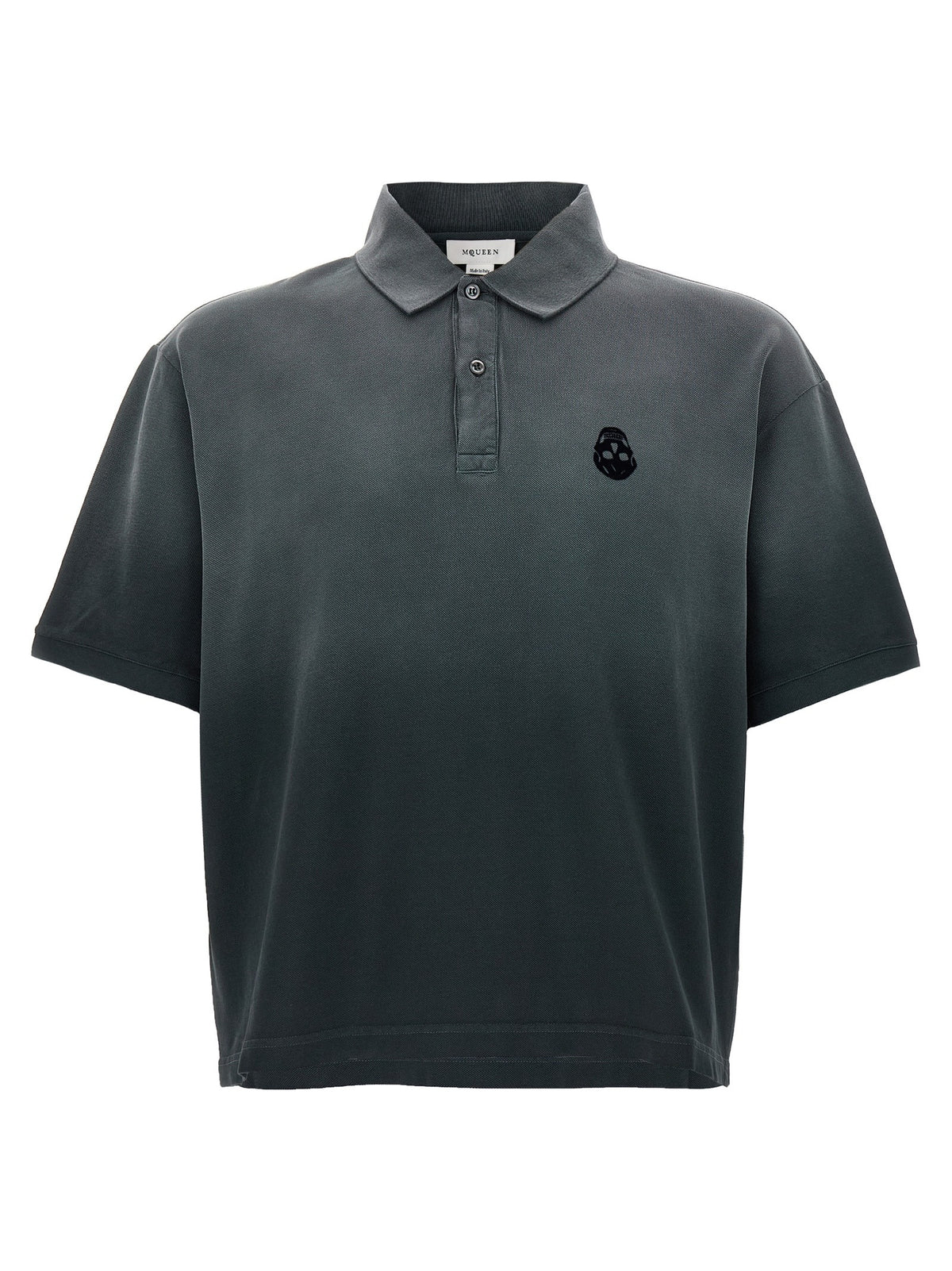 Gray Cotton Polo Shirt